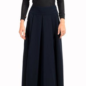 Versace Collection Women's Blue Pleated Midi Skirt US XS IT 38